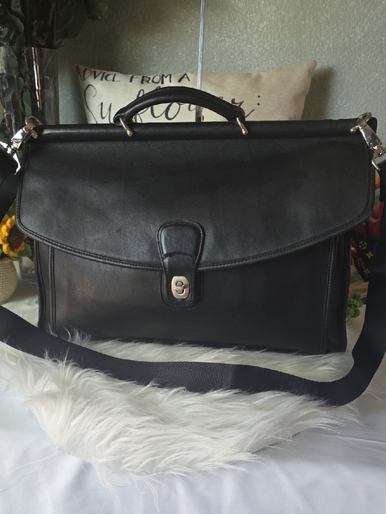 Coach Other - Vintage Coach Beekman Classic Black Leather Briefcase and Adj Long Strap